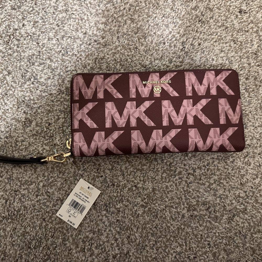 NWT Michael Kors Wristlet Dark Berry Multi One Size